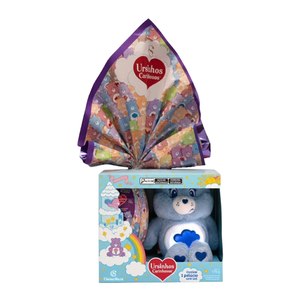 Ovo de Páscoa ao Leite Pelúcia Zangadinho com LED Ursinhos Carinhosos 170g, , small.